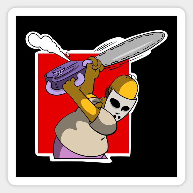 Chainsaw and Hockey mask Sticker by ThatJokerGuy